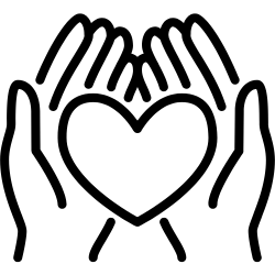 Hands holding heart